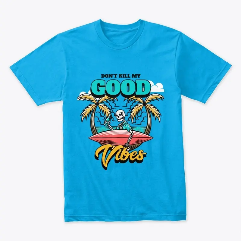 Skeleton good vibes T-shirt 